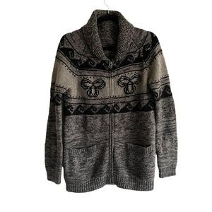 ARITZIA Tna Sea To Sky Wool Chunky Knit Long Cardigan Sweater Jacket Grey L